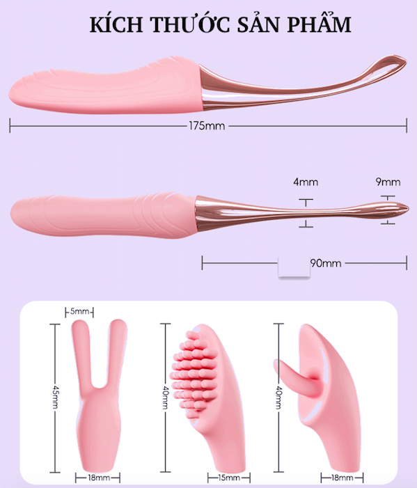 Review Thanh rung massage 2 đầu có 3 đầu phụ Jiuai Tanchun mới nhất Review Thanh rung massage 2 đầu có 3 đầu phụ Jiuai Tanchun mới nhất